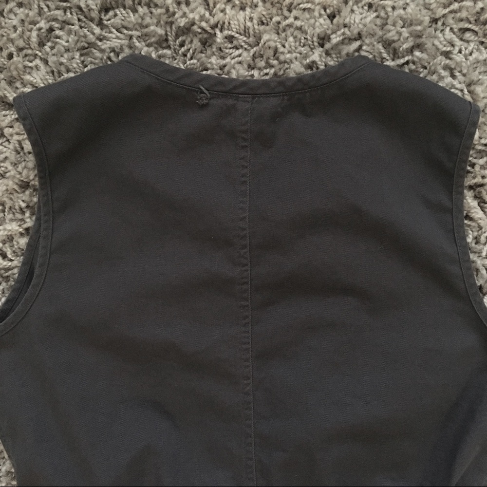 Gap cotton mechanic zipper tie dress minimal punk - Picture 3 of 4